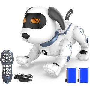 Remote Control Robot Dog Toys for Kids, Programmable Robot Puppy Toy Dog (White)